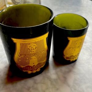 1 classic and 1 small empty Cire trudon